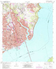Pensacola Florida Historical topographic map, 1:24000 scale, 7.5 X 7.5 Minute, Year 1970