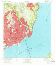 Pensacola Florida Historical topographic map, 1:24000 scale, 7.5 X 7.5 Minute, Year 1970