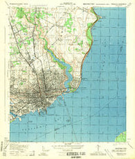 Pensacola Florida Historical topographic map, 1:25000 scale, 7.5 X 7.5 Minute, Year 1944