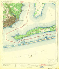 Pensacola Florida Historical topographic map, 1:62500 scale, 15 X 15 Minute, Year 1942