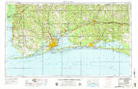 Pensacola Florida Historical topographic map, 1:250000 scale, 1 X 2 Degree, Year 1957