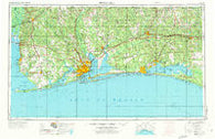 Pensacola Florida Historical topographic map, 1:250000 scale, 1 X 2 Degree, Year 1957