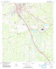 Perry Florida Historical topographic map, 1:24000 scale, 7.5 X 7.5 Minute, Year 1955