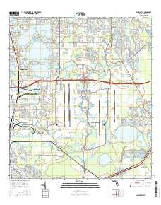 Pine Castle Florida Current topographic map, 1:24000 scale, 7.5 X 7.5 Minute, Year 2015