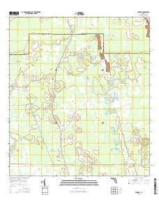 Poyner Florida Current topographic map, 1:24000 scale, 7.5 X 7.5 Minute, Year 2015