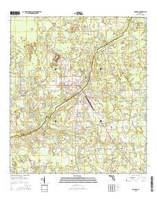 Raiford Florida Current topographic map, 1:24000 scale, 7.5 X 7.5 Minute, Year 2015