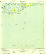 Saddlebunch Keys Florida Historical topographic map, 1:24000 scale, 7.5 X 7.5 Minute, Year 1943