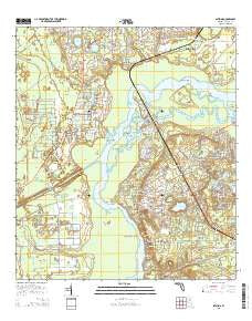 Satsuma Florida Current topographic map, 1:24000 scale, 7.5 X 7.5 Minute, Year 2015