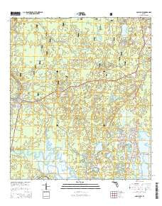 Sopchoppy Florida Current topographic map, 1:24000 scale, 7.5 X 7.5 Minute, Year 2015