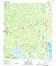 Sopchoppy Florida Historical topographic map, 1:24000 scale, 7.5 X 7.5 Minute, Year 1972