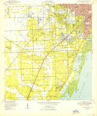 South Miami Florida Historical topographic map, 1:24000 scale, 7.5 X 7.5 Minute, Year 1950