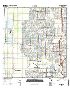 South Miami NW Florida Current topographic map, 1:24000 scale, 7.5 X 7.5 Minute, Year 2015