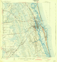 St. Augustine Florida Historical topographic map, 1:62500 scale, 15 X 15 Minute, Year 1943