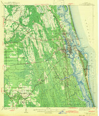St. Augustine Florida Historical topographic map, 1:62500 scale, 15 X 15 Minute, Year 1943