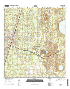 Starke Florida Current topographic map, 1:24000 scale, 7.5 X 7.5 Minute, Year 2015