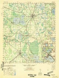 Starke Florida Historical topographic map, 1:50000 scale, 15 X 15 Minute, Year 1948