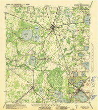 Starke Florida Historical topographic map, 1:62500 scale, 15 X 15 Minute, Year 1941