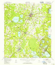 Starke Florida Historical topographic map, 1:62500 scale, 15 X 15 Minute, Year 1949