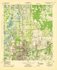 Sulphur Springs Florida Historical topographic map, 1:31680 scale, 7.5 X 7.5 Minute, Year 1945