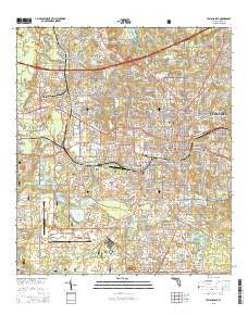 Tallahassee Florida Current topographic map, 1:24000 scale, 7.5 X 7.5 Minute, Year 2015