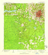 Tallahassee Florida Historical topographic map, 1:62500 scale, 15 X 15 Minute, Year 1940