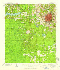 Tallahassee Florida Historical topographic map, 1:62500 scale, 15 X 15 Minute, Year 1940