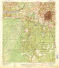 Tallahassee Florida Historical topographic map, 1:62500 scale, 15 X 15 Minute, Year 1942