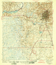 Tallahassee Florida Historical topographic map, 1:62500 scale, 15 X 15 Minute, Year 1943