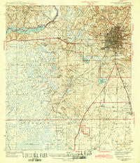 Tallahassee Florida Historical topographic map, 1:62500 scale, 15 X 15 Minute, Year 1943