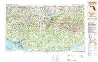 Tallahassee Florida Historical topographic map, 1:250000 scale, 1 X 2 Degree, Year 1988