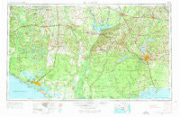 Tallahassee Florida Historical topographic map, 1:250000 scale, 1 X 2 Degree, Year 1954
