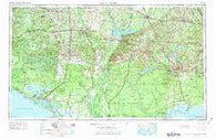 Tallahassee Florida Historical topographic map, 1:250000 scale, 1 X 2 Degree, Year 1954