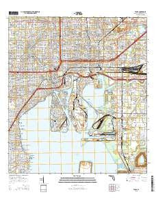 Tampa Florida Current topographic map, 1:24000 scale, 7.5 X 7.5 Minute, Year 2015