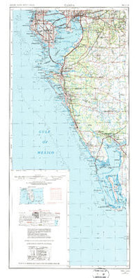 Tampa Florida Historical topographic map, 1:250000 scale, 2 X 1 Degree, Year 1956