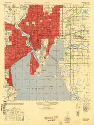 Tampa Florida Historical topographic map, 1:25000 scale, 7.5 X 7.5 Minute, Year 1947