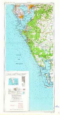 Tampa Florida Historical topographic map, 1:250000 scale, 2 X 1 Degree, Year 1960