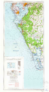Tampa Florida Historical topographic map, 1:250000 scale, 2 X 1 Degree, Year 1956