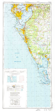 Tampa Florida Historical topographic map, 1:250000 scale, 2 X 1 Degree, Year 1972