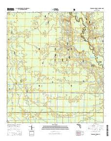 Thousand Yard Bay Florida Current topographic map, 1:24000 scale, 7.5 X 7.5 Minute, Year 2015