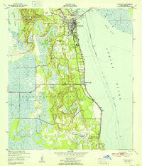 Titusville Florida Historical topographic map, 1:24000 scale, 7.5 X 7.5 Minute, Year 1952