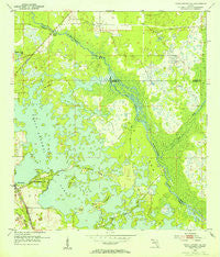Tsala Apopka NE Florida Historical topographic map, 1:24000 scale, 7.5 X 7.5 Minute, Year 1954
