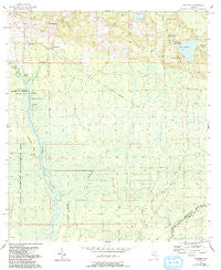 Wacissa Florida Historical topographic map, 1:24000 scale, 7.5 X 7.5 Minute, Year 1955