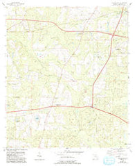 Waukeenah Florida Historical topographic map, 1:24000 scale, 7.5 X 7.5 Minute, Year 1955