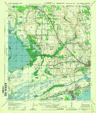 West Pensacola Florida Historical topographic map, 1:25000 scale, 7.5 X 7.5 Minute, Year 1944