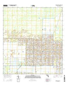 West of Delta Florida Current topographic map, 1:24000 scale, 7.5 X 7.5 Minute, Year 2015