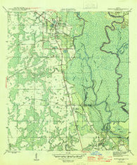 Wewahitchka Florida Historical topographic map, 1:31680 scale, 7.5 X 7.5 Minute, Year 1945