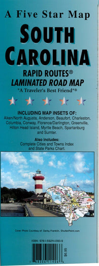 Buy map South Carolina : Rapid Routes : laminated road map