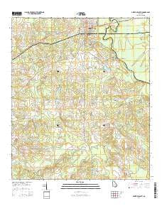 Abbeville South Georgia Current topographic map, 1:24000 scale, 7.5 X 7.5 Minute, Year 2014