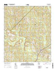 Alamo Georgia Current topographic map, 1:24000 scale, 7.5 X 7.5 Minute, Year 2014