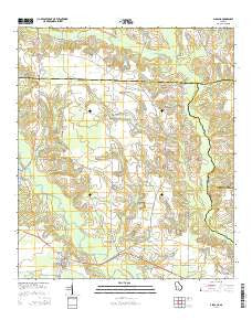 Alapaha Georgia Current topographic map, 1:24000 scale, 7.5 X 7.5 Minute, Year 2014